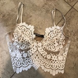 for love and lemons white small bralette top